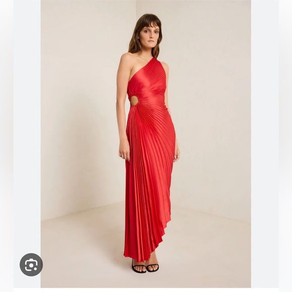 A.L.C Delfina Dress Red - Picture 3 of 6